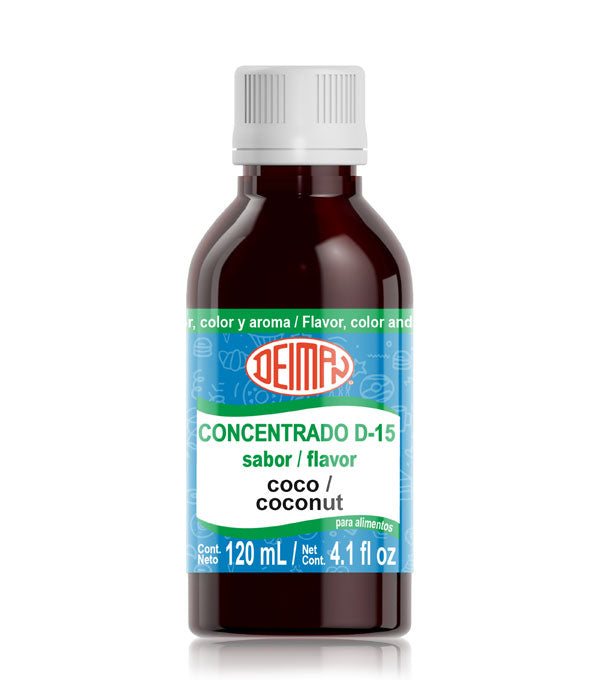 Image of Concentrado de Coco 120 ml | Sabor y Color Alimenticio, Fácil Dosificación