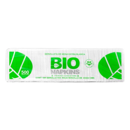 Image of Servilleta Bio Napkins | 24 x 24 cm, Libres de Cloro, 100% Compostables