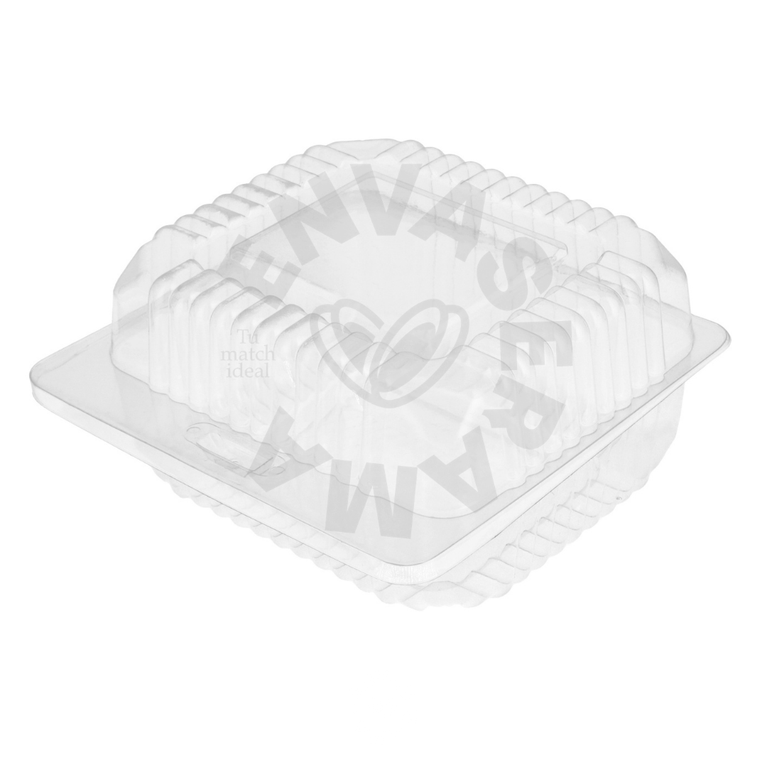 Image of Domo Transparente 14-14 Alto INIX | 14 x 14 x 8 cm | 25 pzs