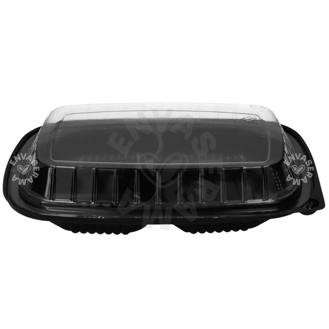 Image of Contenedor Base Negra y Tapa Transparente 25 17-33 INIX | 25 x 17 x 6 cm | 25 pzs