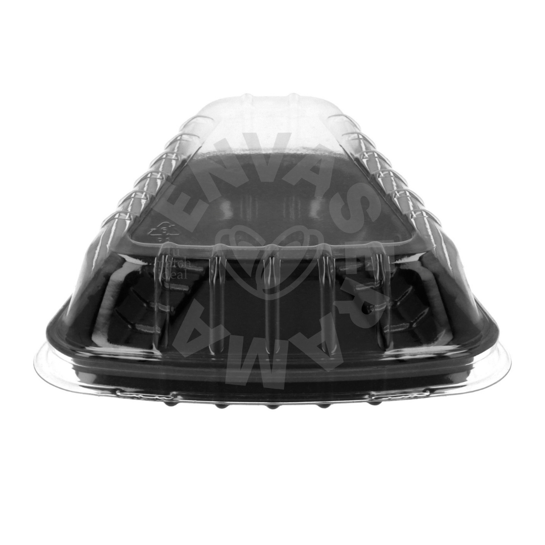 Image of Domo Transparente con Base Negra RP 22N INIX | 13 x 6 x 13 x 7 cm | Paquete 25 pzas