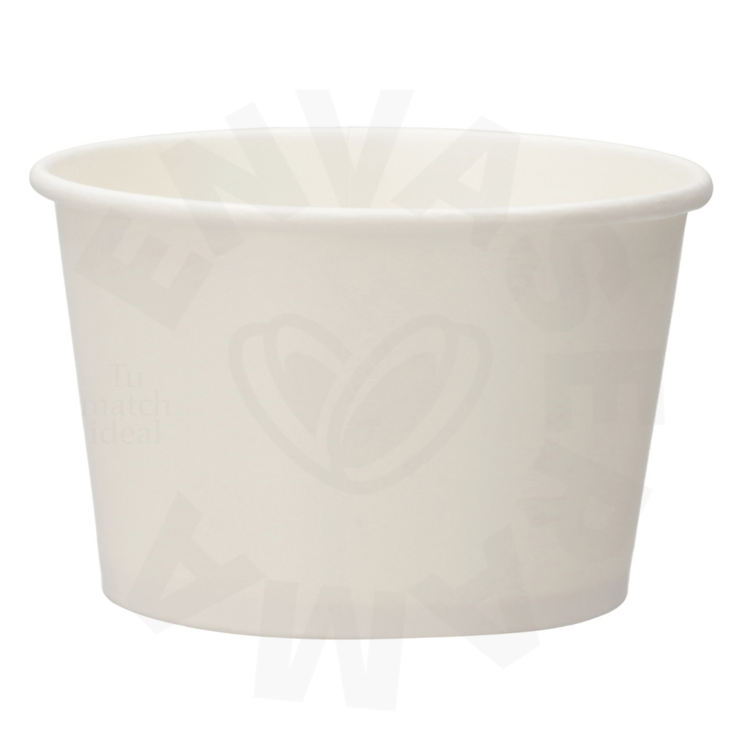 Image of Envase de Papel Blanco 4 oz (118 ml) INIX | Paquete 50 pzas