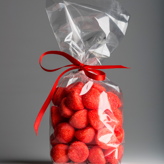 Image of Bolsa de celofán con fuelle 100 g (5.5 x 14 x 3 cm) – Paquete aprox. 100 piezas sin impresión