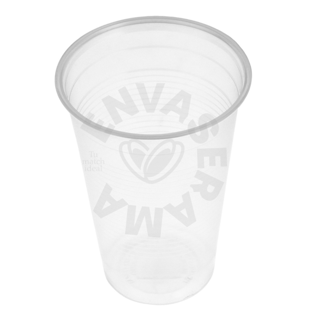 Image of Vaso Transparente INIX 16-L (473 ml) | Opción con Tapa | Paquete 25 pzas