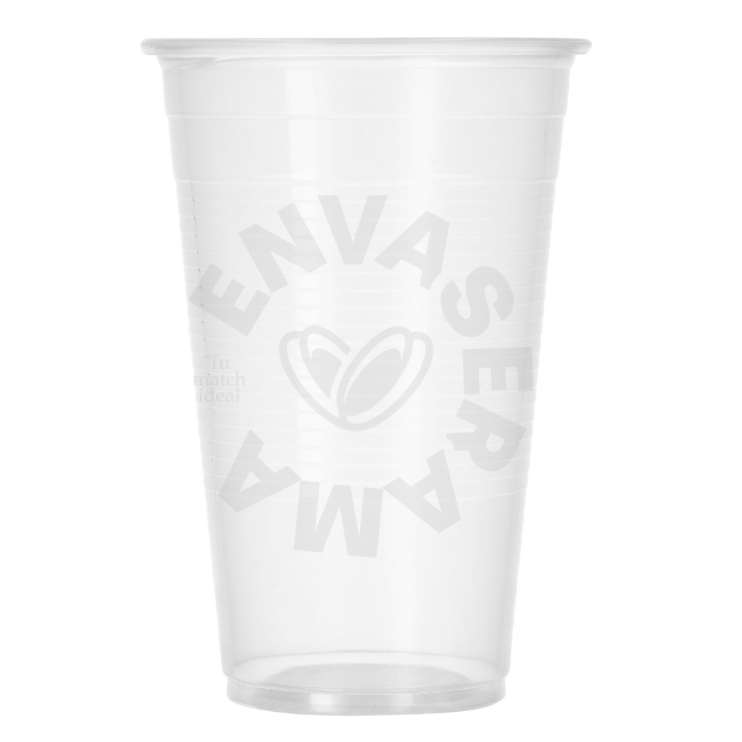 Image of Vaso Transparente INIX 16-L (473 ml) | Opción con Tapa | Paquete 25 pzas