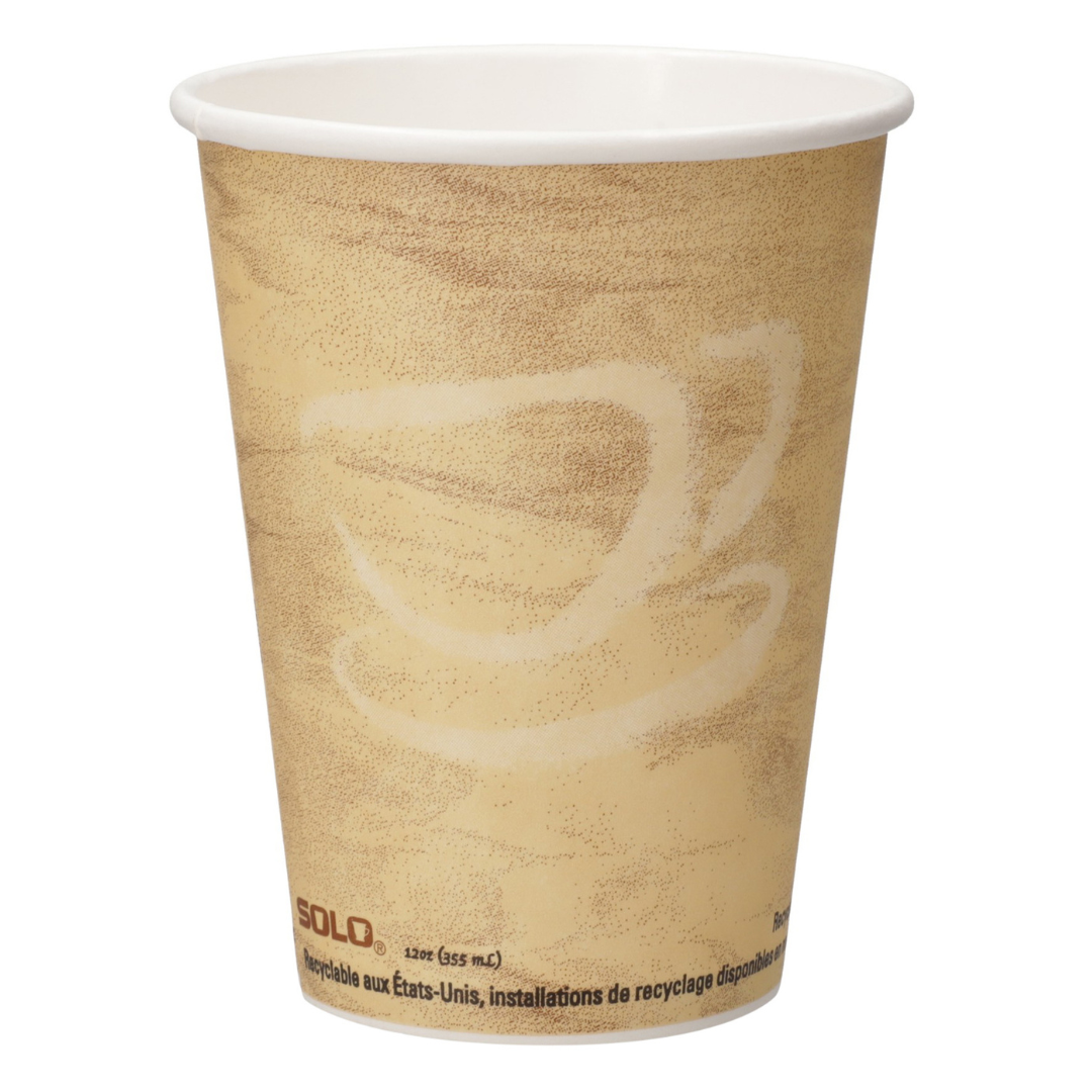 Image of Vaso de Papel 12 oz (355 ml) Diseño Mistique® SOLO | Paquete 50 pzas