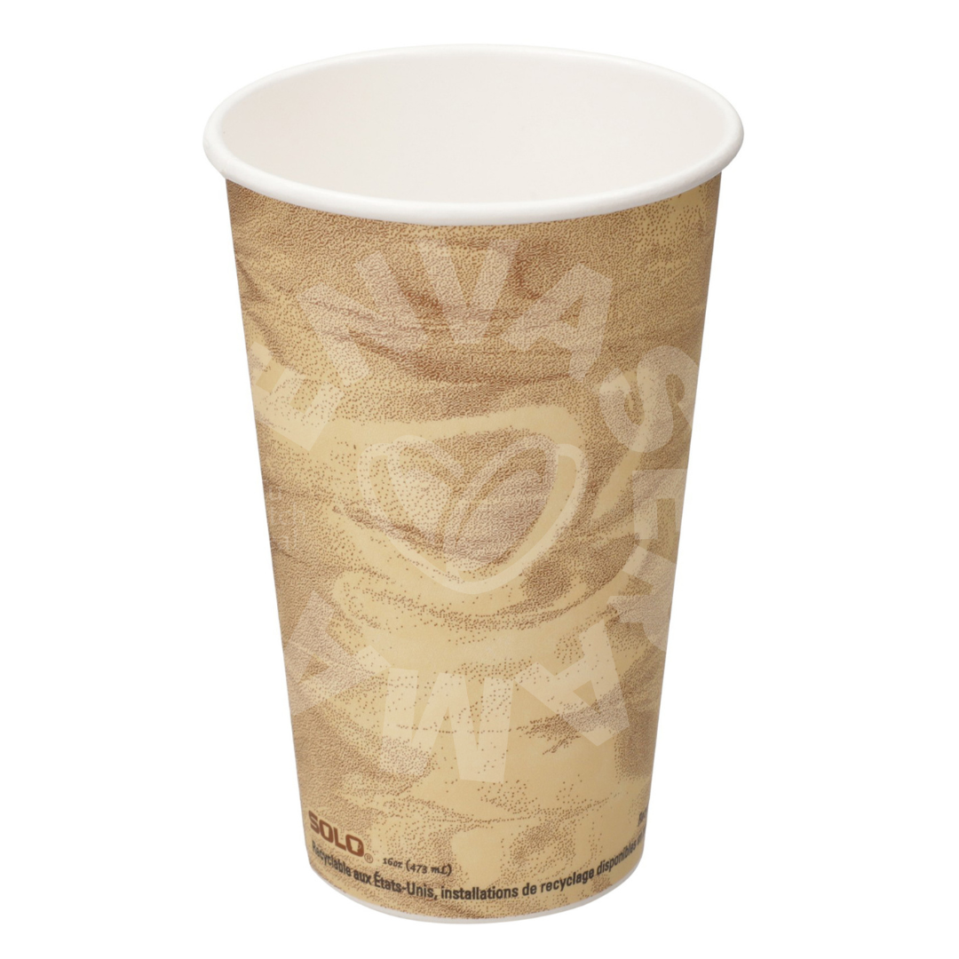 Image of Vaso de Papel Blanco 16 oz (473 ml) SOLO | Paquete 50 pzas